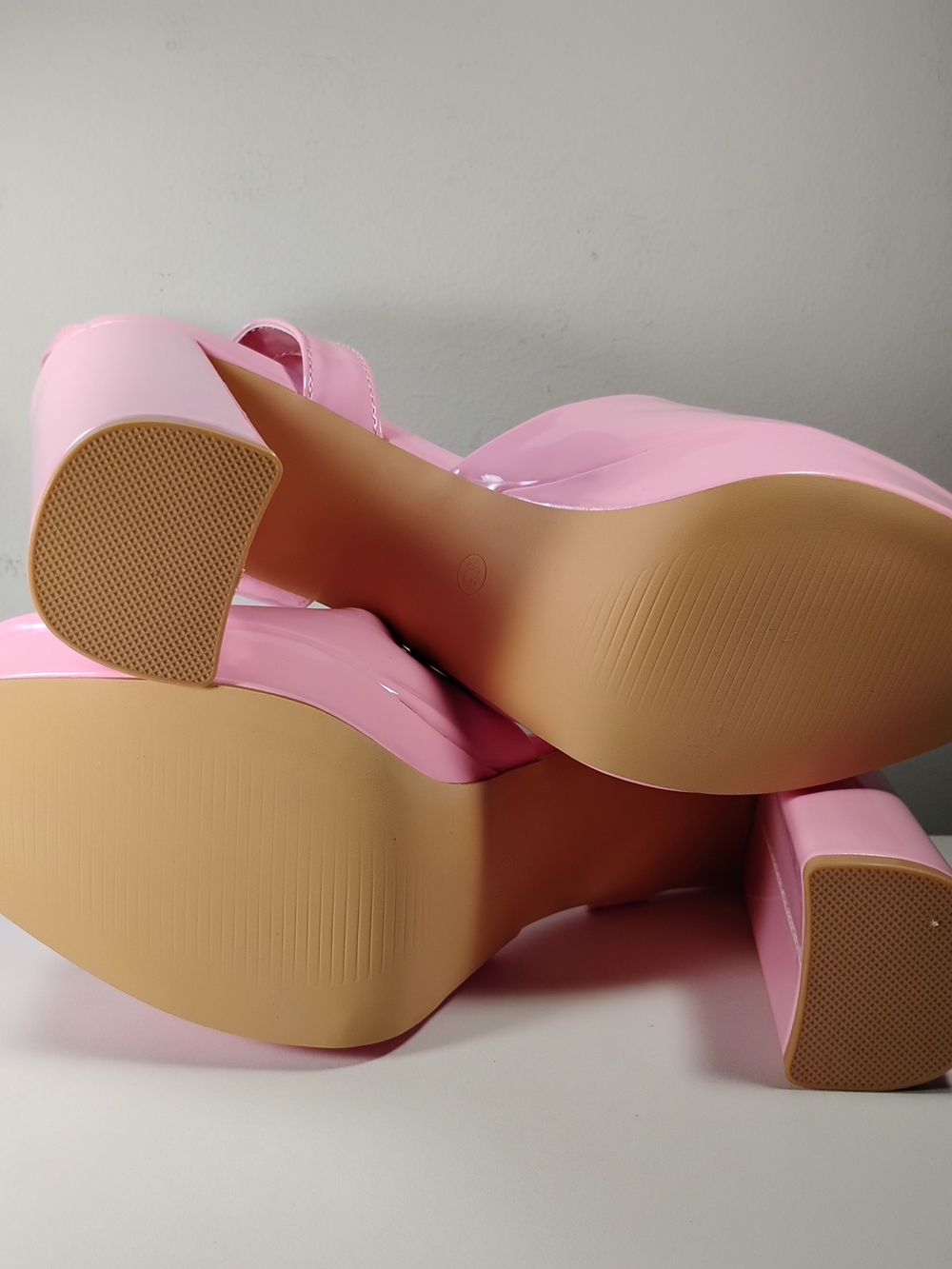 Lulus Women’s Pink Platform Block Heel Ankle Strap Pumps Size 8.5 New - Picture 11 of 12